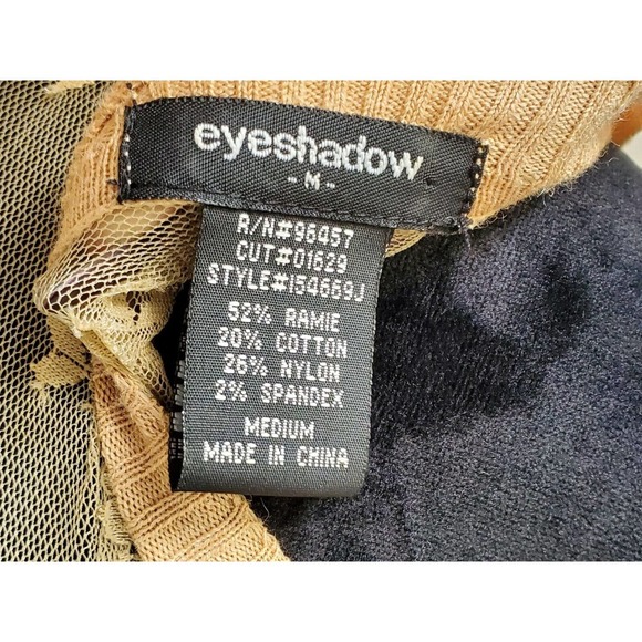 Eyeshadow Women Cream Ramie Long Sleeve Buttons Front Casual Cardigan Sweater M - Picture 6 of 8